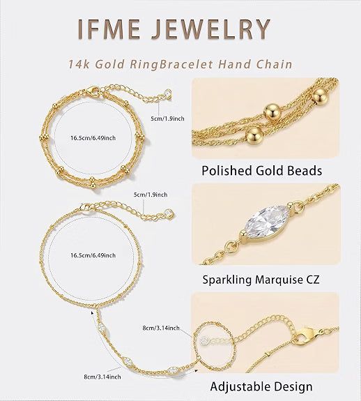 Dainty Stackable Ring Bracelet Set