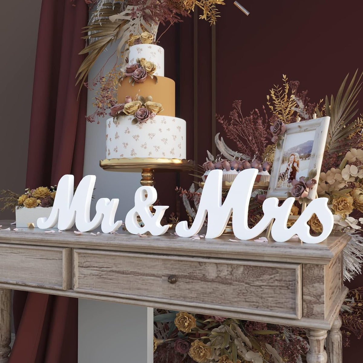 Mr & Mrs Sign for Wedding Table
