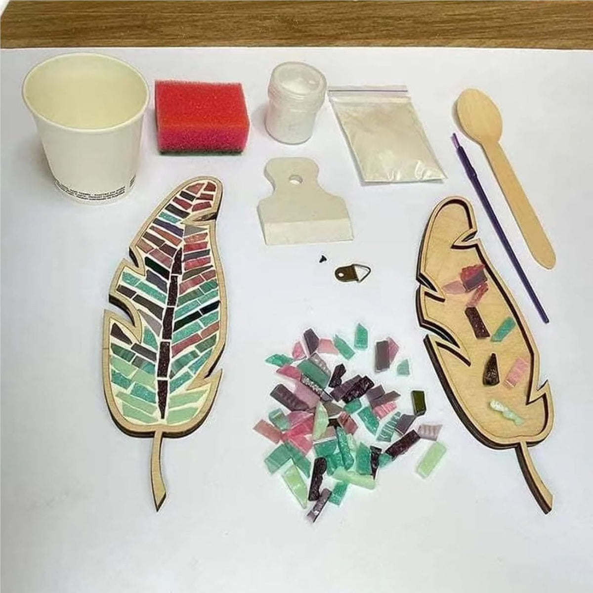 Mixed Colour Leaf Mosaic Kit