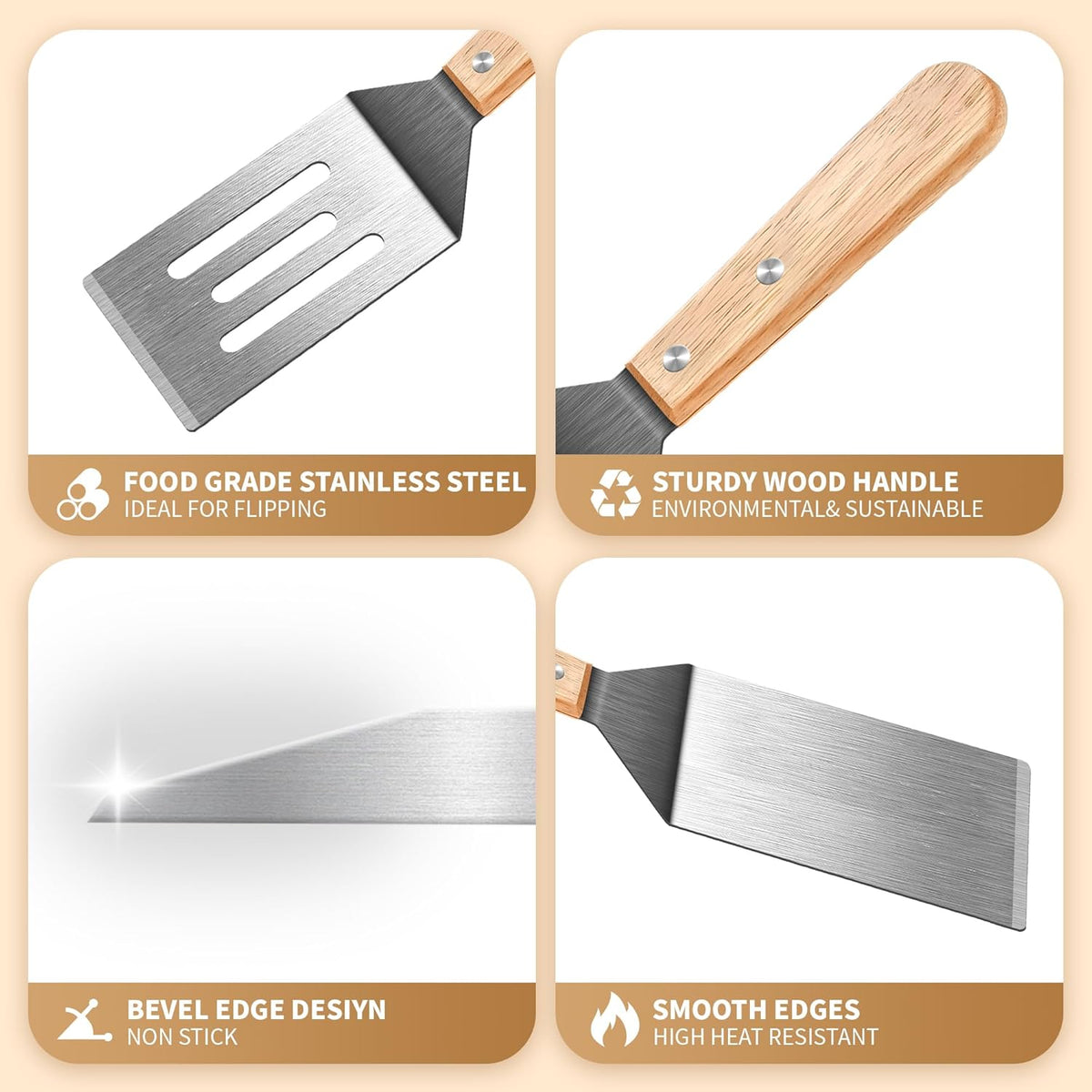 Stainless Steel Spatula Set