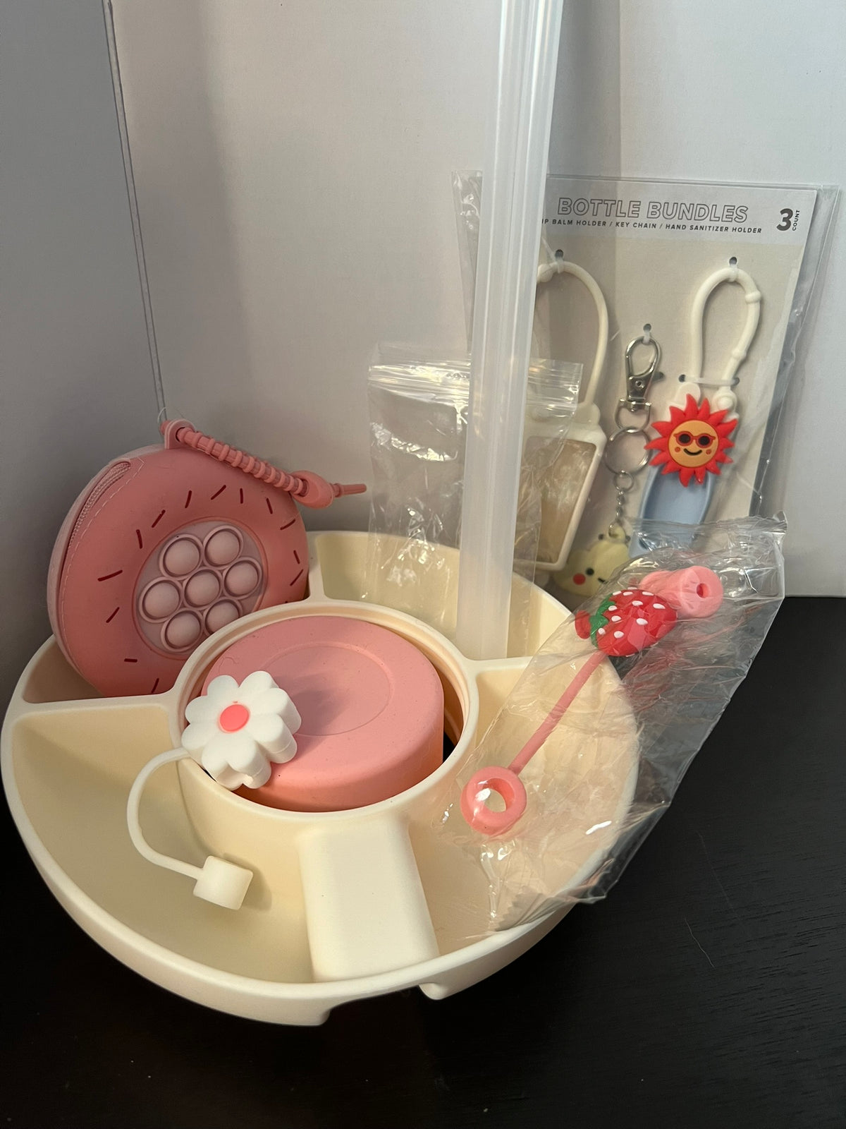Pink Tumbler Accessory Set