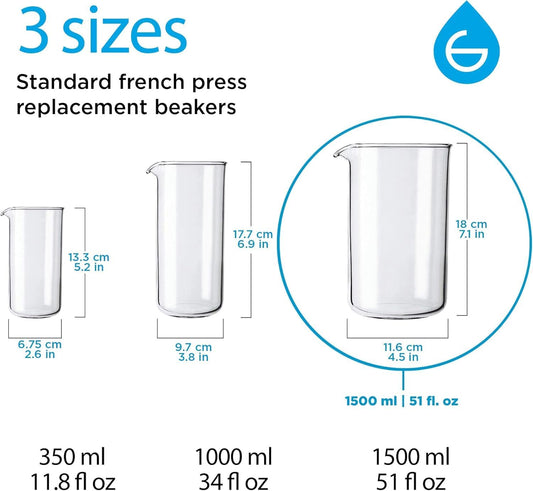 Glass Beaker Replacement for French Press