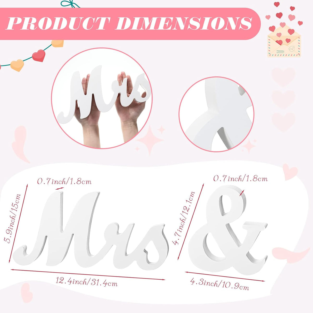 Mrs and Mrs Sign for Wedding Table Decoration