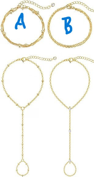 Dainty Stackable Ring Bracelet Set