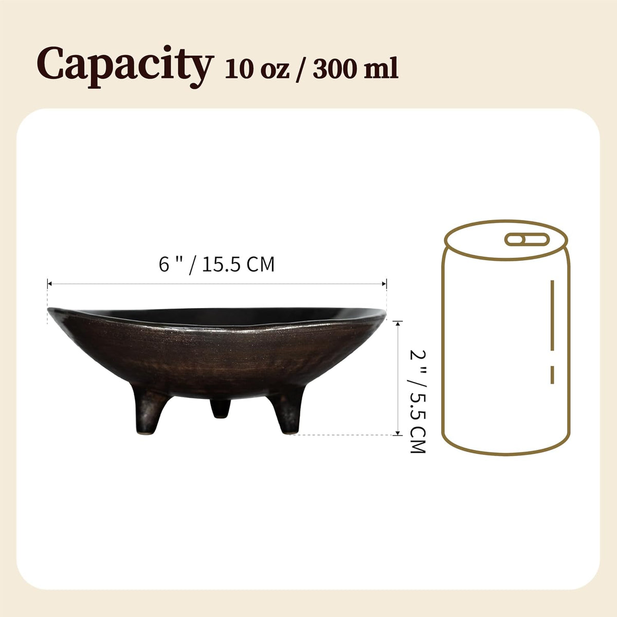 Small Wabi-Sabi Ceramic Bowl