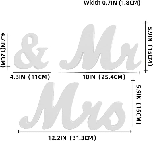 Mr & Mrs Sign for Wedding Table