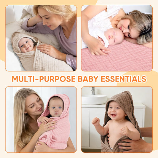 Muslin Hooded Baby Towels