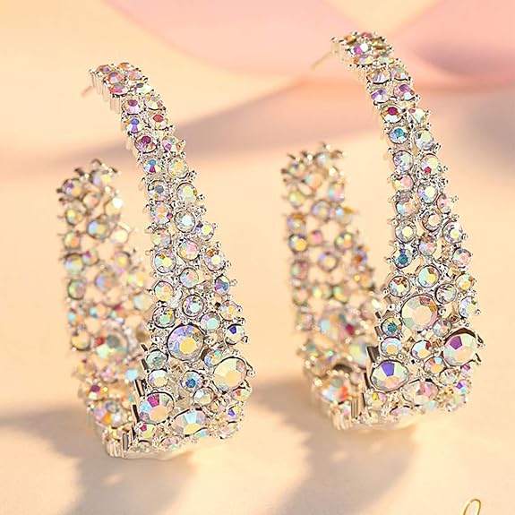 Bohemian Large Dangle Drop Hoop Earring