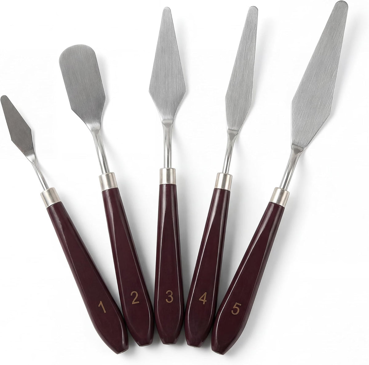 5-Piece Stainless Steel Palette Knife Set