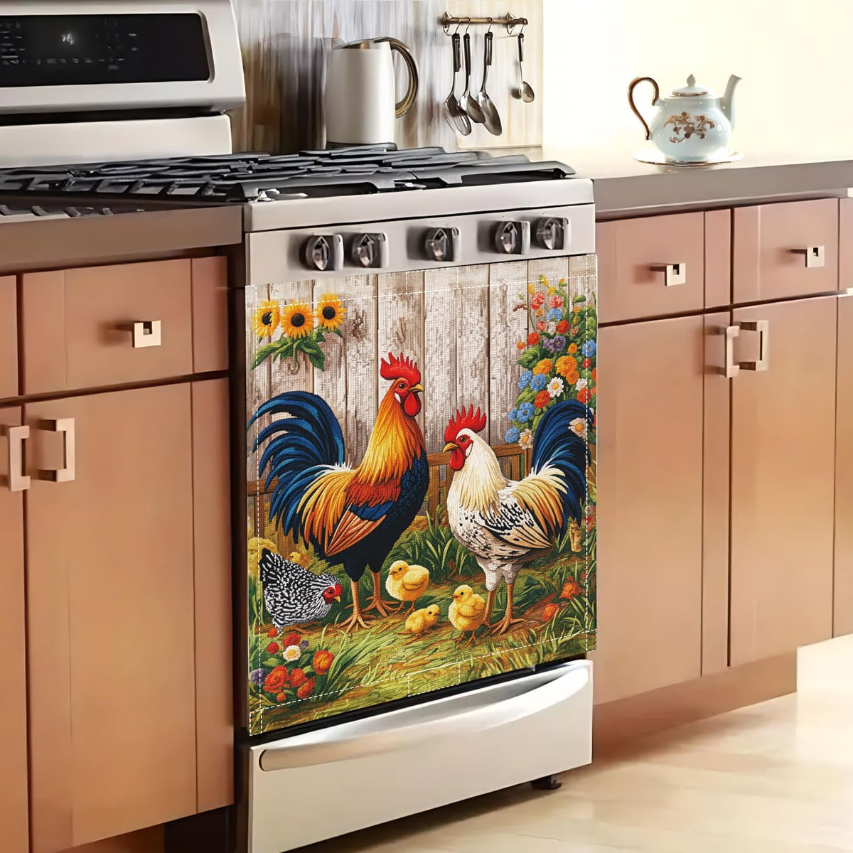 Rooster Chicken Dishwasher Magnet Cover