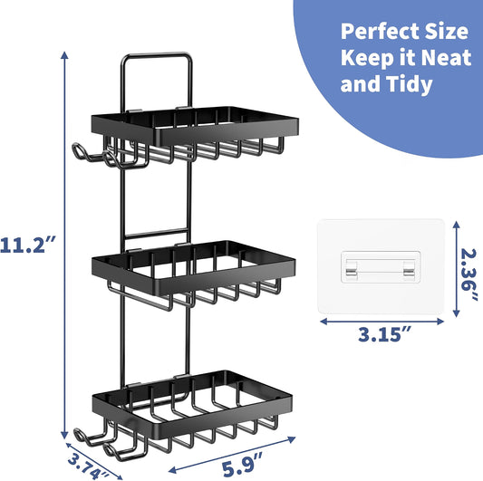 3-Tier Black Soap Bar Holder