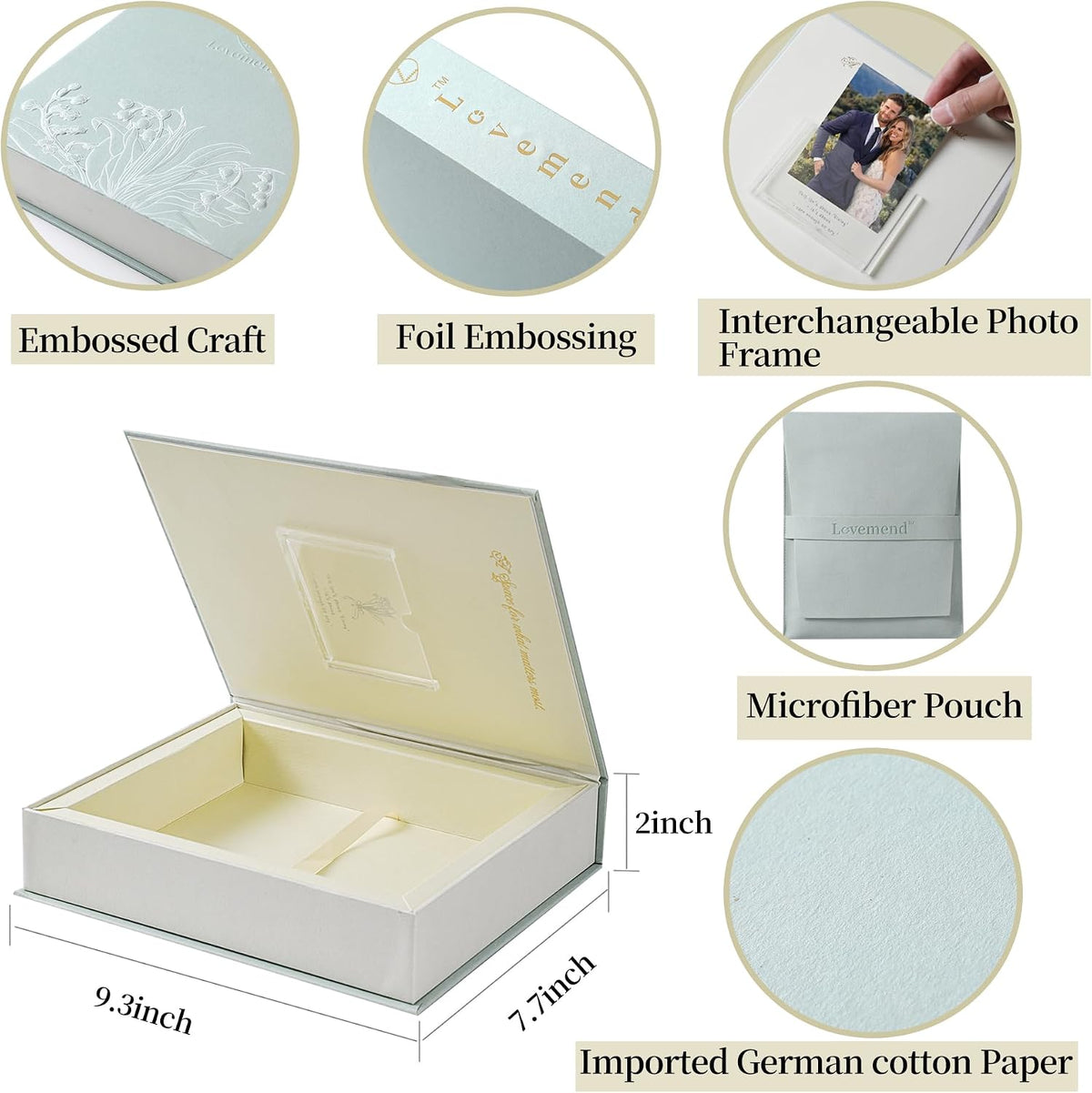 Elegant Book-Style Memory Box for Keepsakes