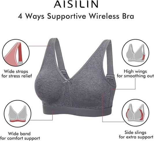 Cotton Wireless Bra 38C