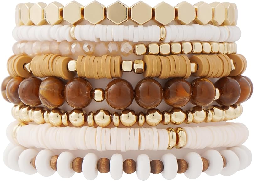 Bohemian Acrylic Druzy Multi-Layer Bead Statement Bracelet