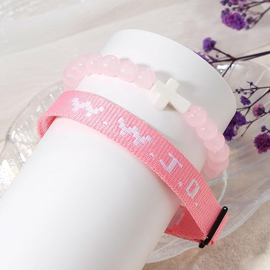 WWJD Bracelet Christian Cross