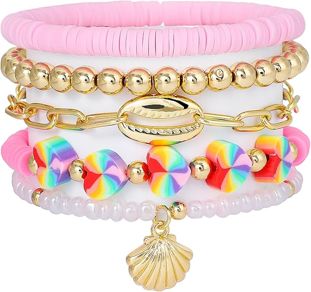 Bohemian Acrylic Druzy Multi-Layer Bead Statement Bracelet