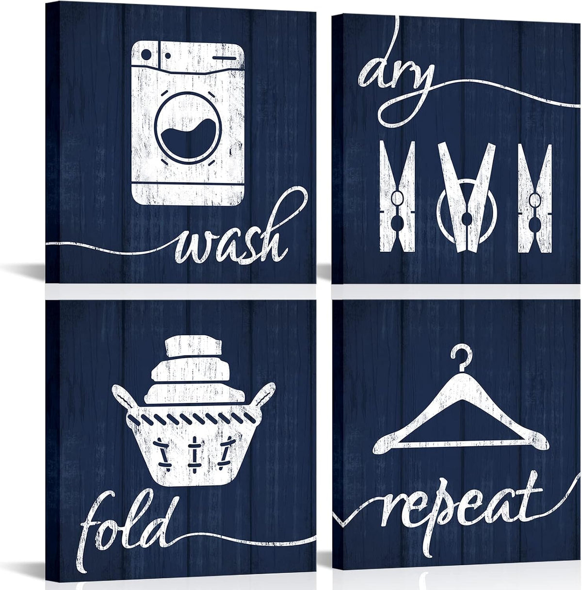 Set of 4 Laundry Room canvas art
