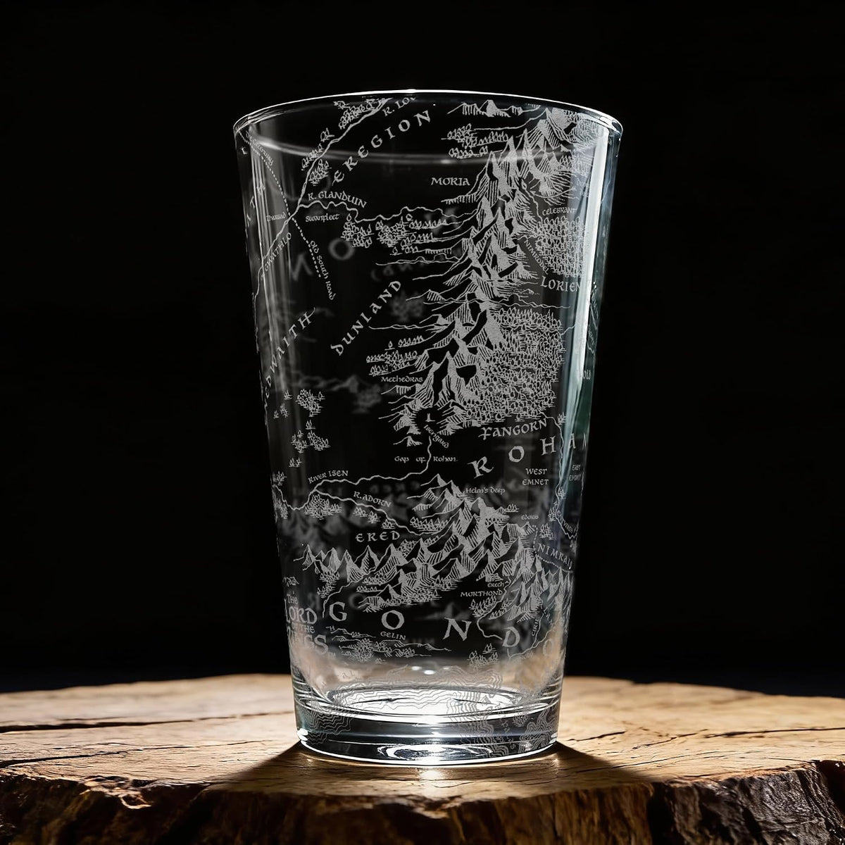 Laser Engraved 16oz Pint Glass