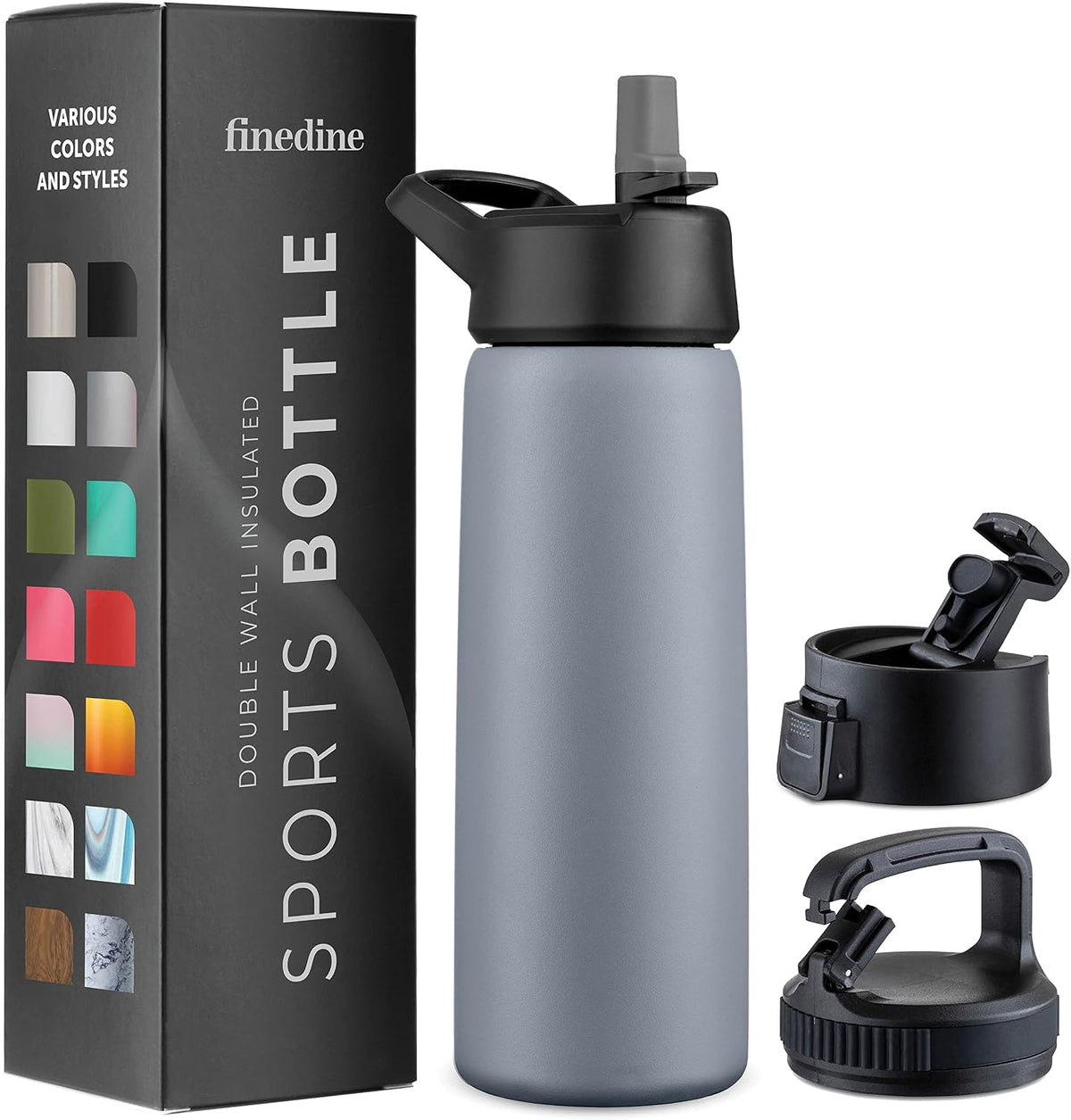 Insulated Water Bottle with Straw