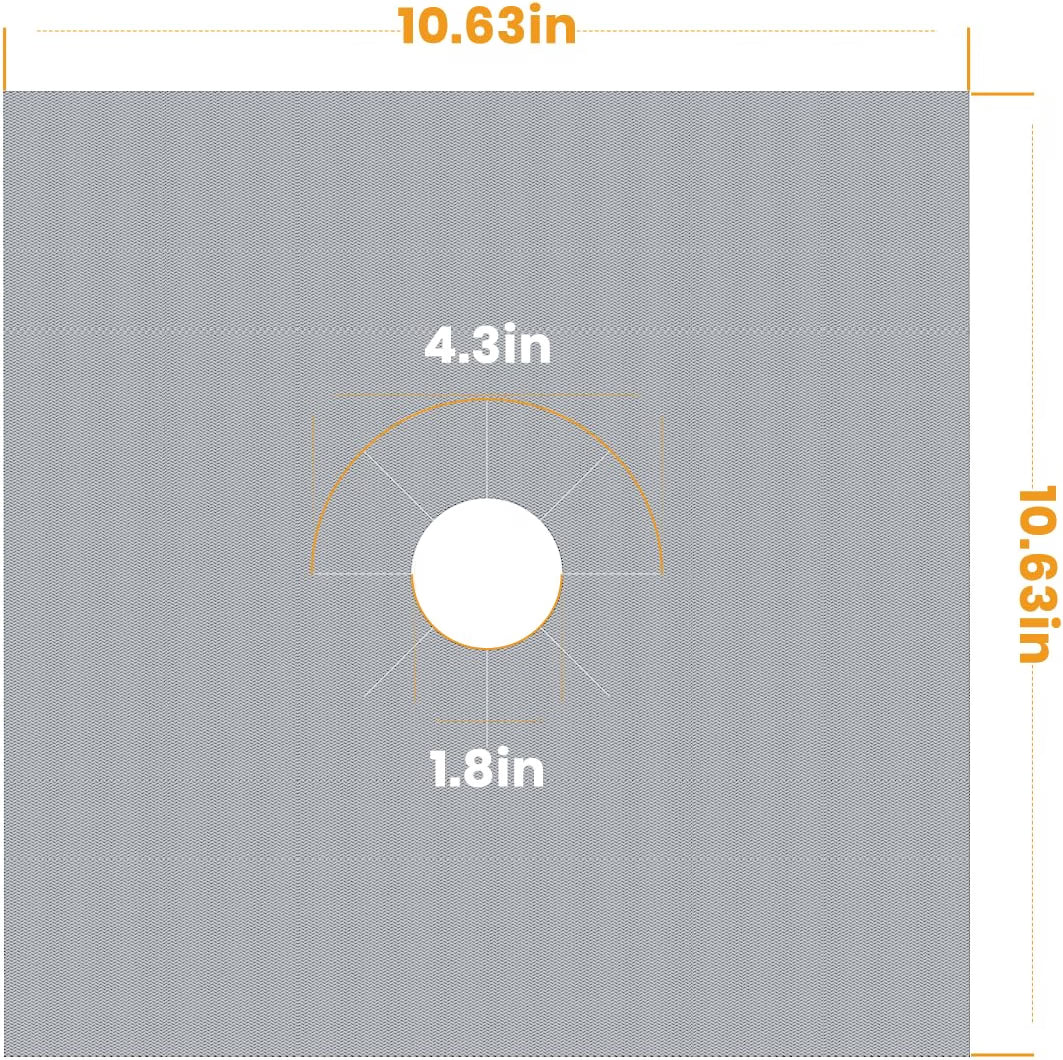 Stove Top Covers for Gas Burners 8pcs Silver