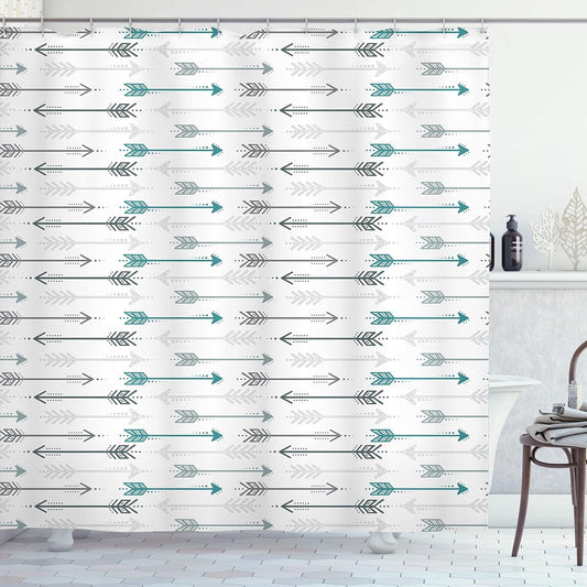 Retro Arrow Pattern Shower Curtain