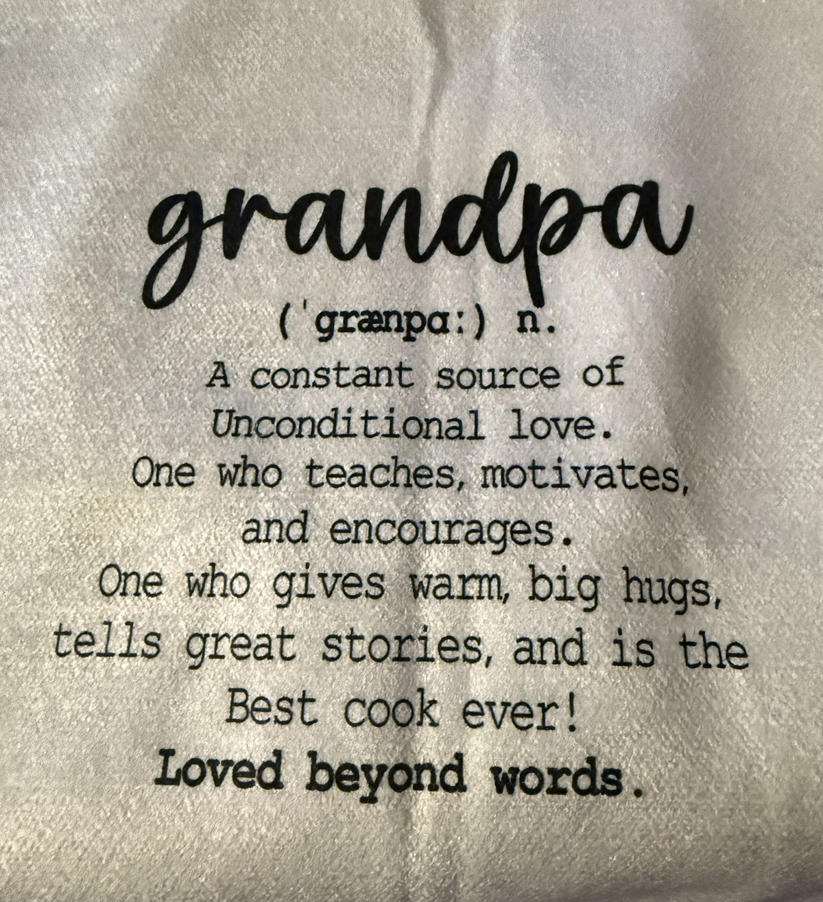 Grandpa Definition on Hand Towel