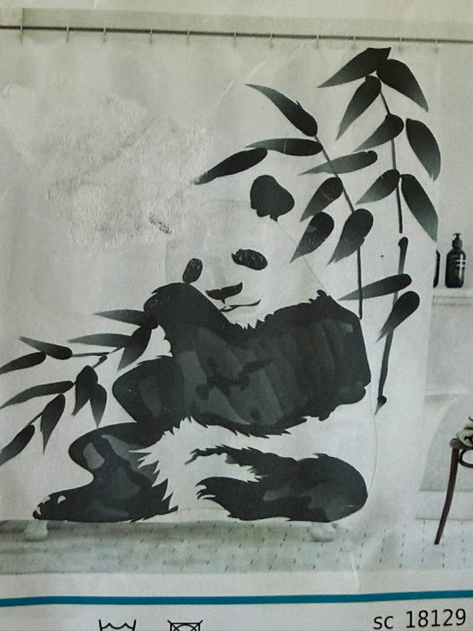 Black and White Panda nShower Curtain