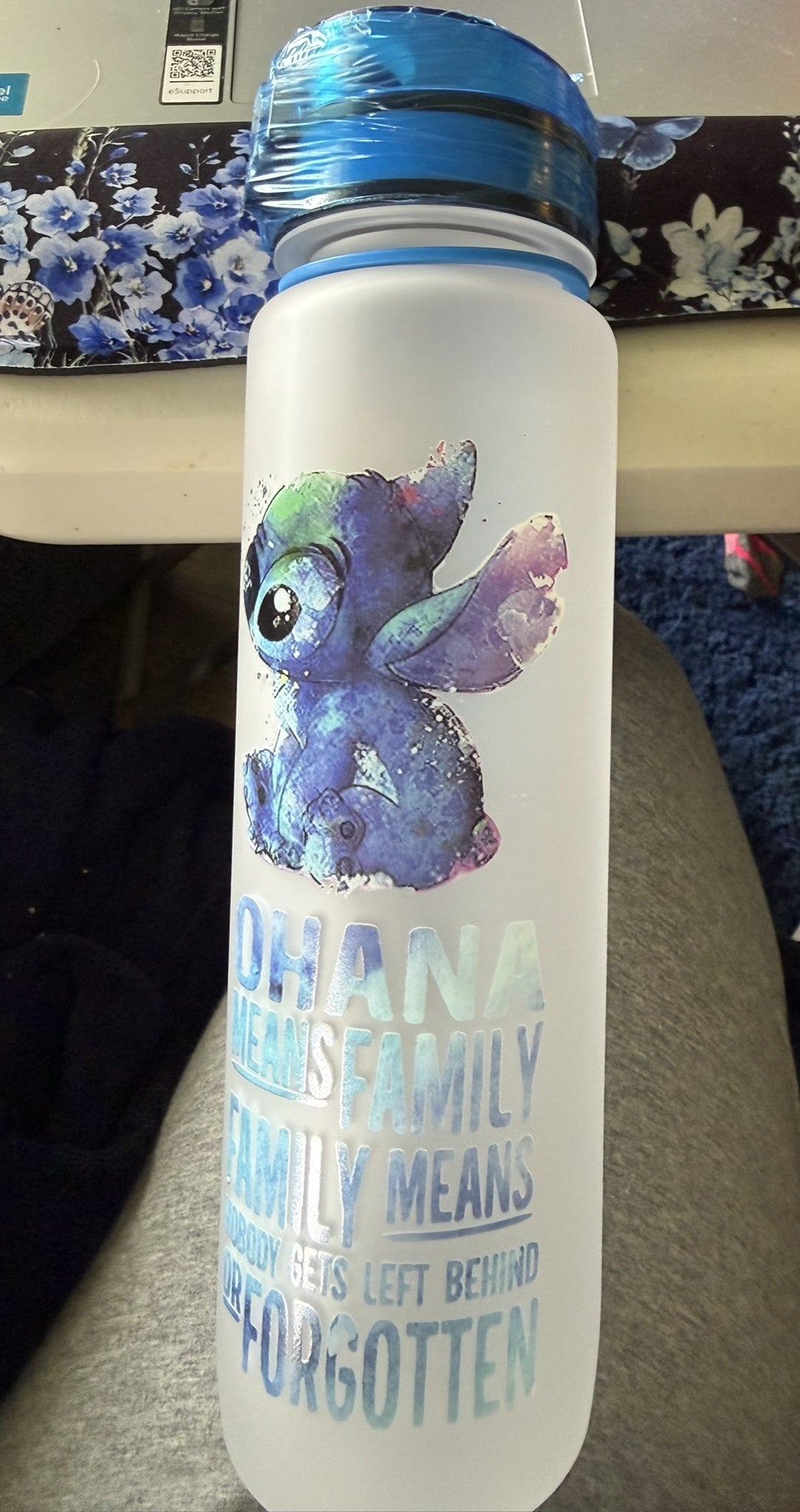 Ohana Definition Blue Alien 32 Oz Water Track Bottle