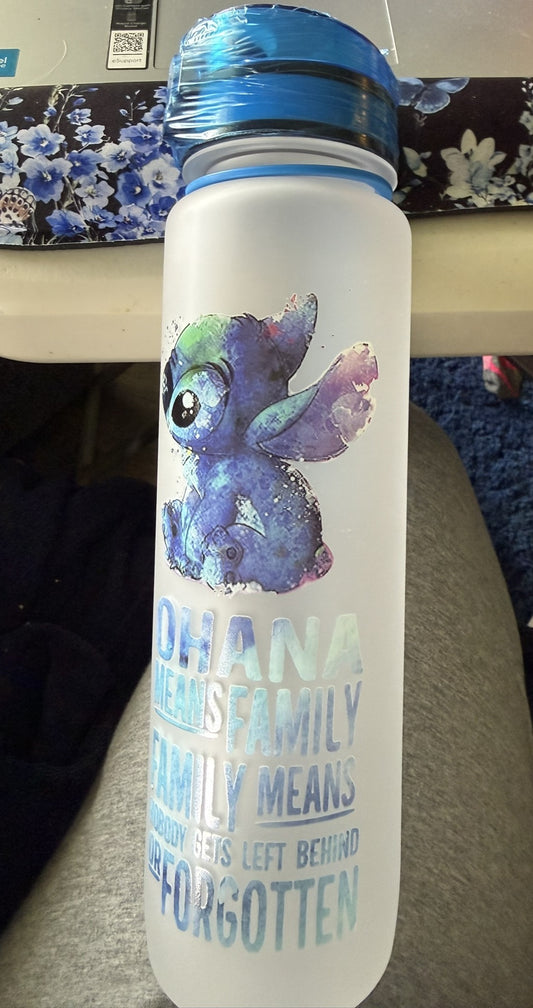 Ohana Definition Blue Alien 32 Oz Water Track Bottle