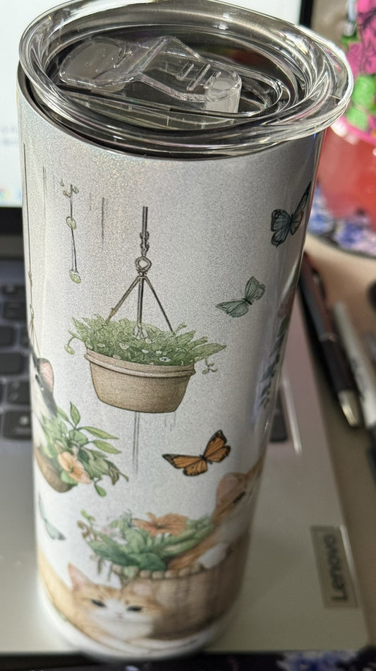 20 oz Cats and Plants Tumbler