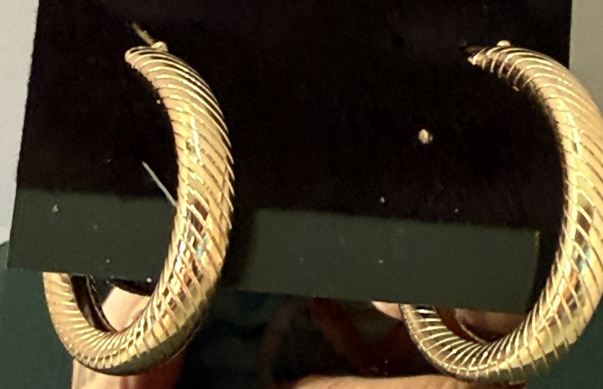 Etched with a Twist Hoops