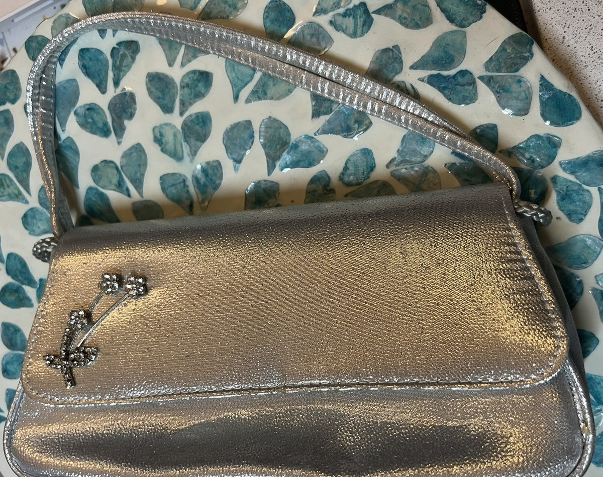 Pre Loved Vintage Silver evening bag/clutch