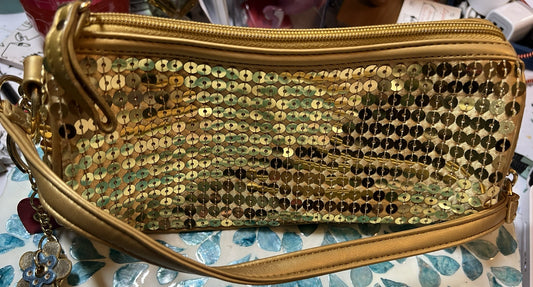 Gold sequin Evening bag