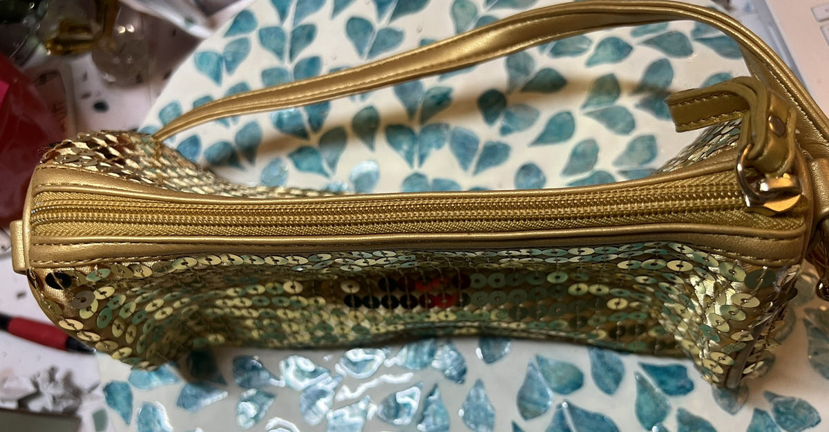 Gold sequin Evening bag