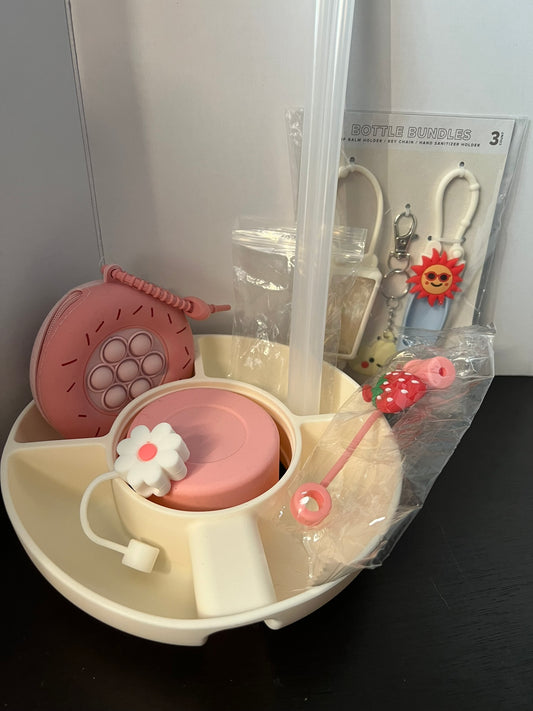 Pink Tumbler Accessory Set