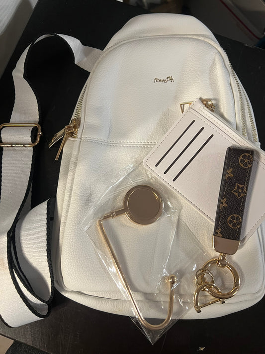 Bag Gift Set-White Sling Bag Bundle