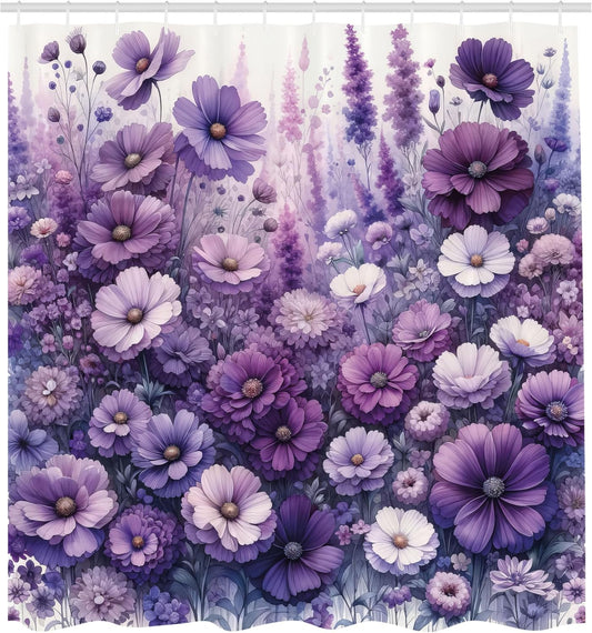 Lavender Floral Shower Curtain