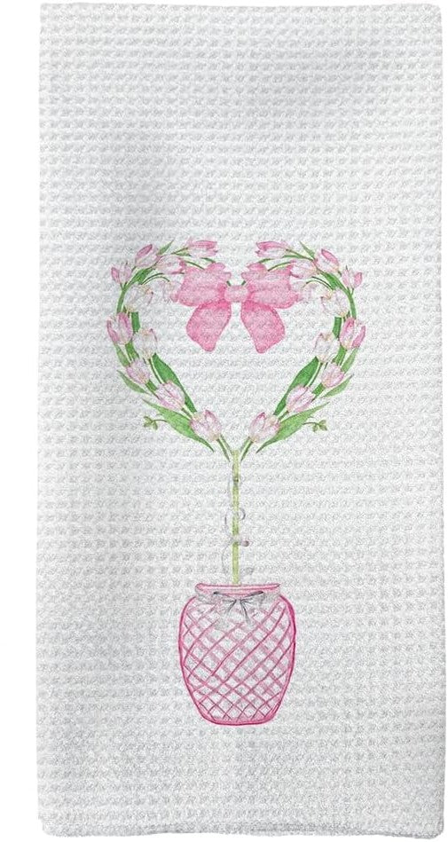Pink Tulip Wreath Topiary